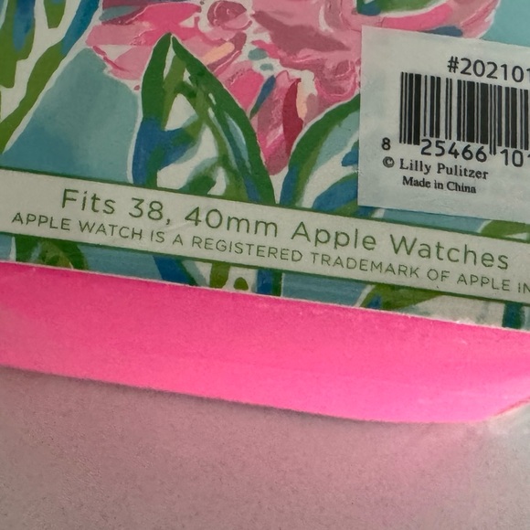 NWT Lilly Pulitzer Apple Watch Band Totally Blossom Leather 38/40mm - Picture 2 of 2